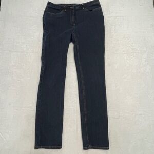 DONCASTER‎ SPORT Women Dark Wash Stretch Denim Jeans Size 10 Straight Leg